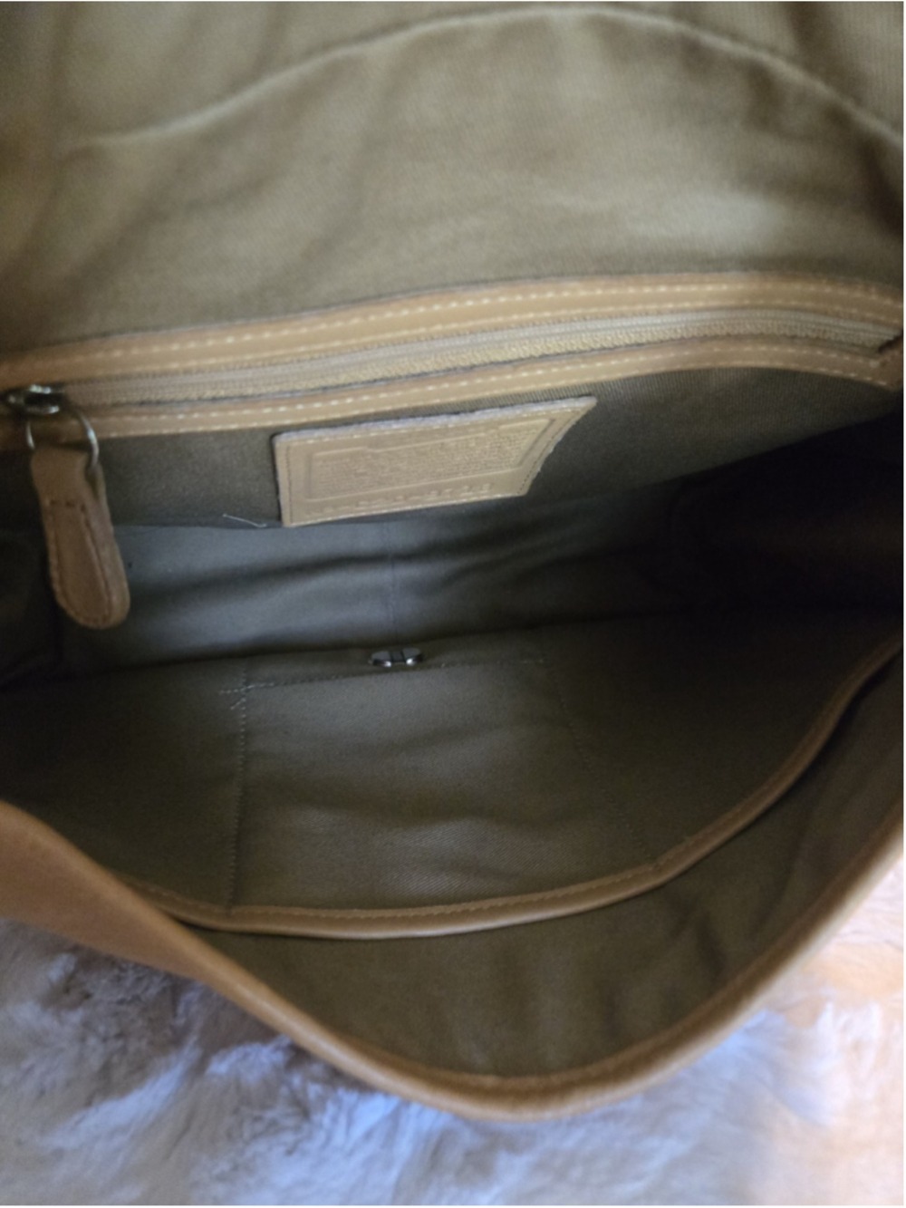 Coach Legacy Crescent 9718 Purse Tan Leather Flap Crossbody Shoulder Bag Vintage - Picture 10 of 12